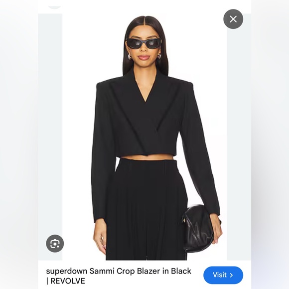 superdown Black Cropped Blazer. (Revolve) - Picture 3 of 11